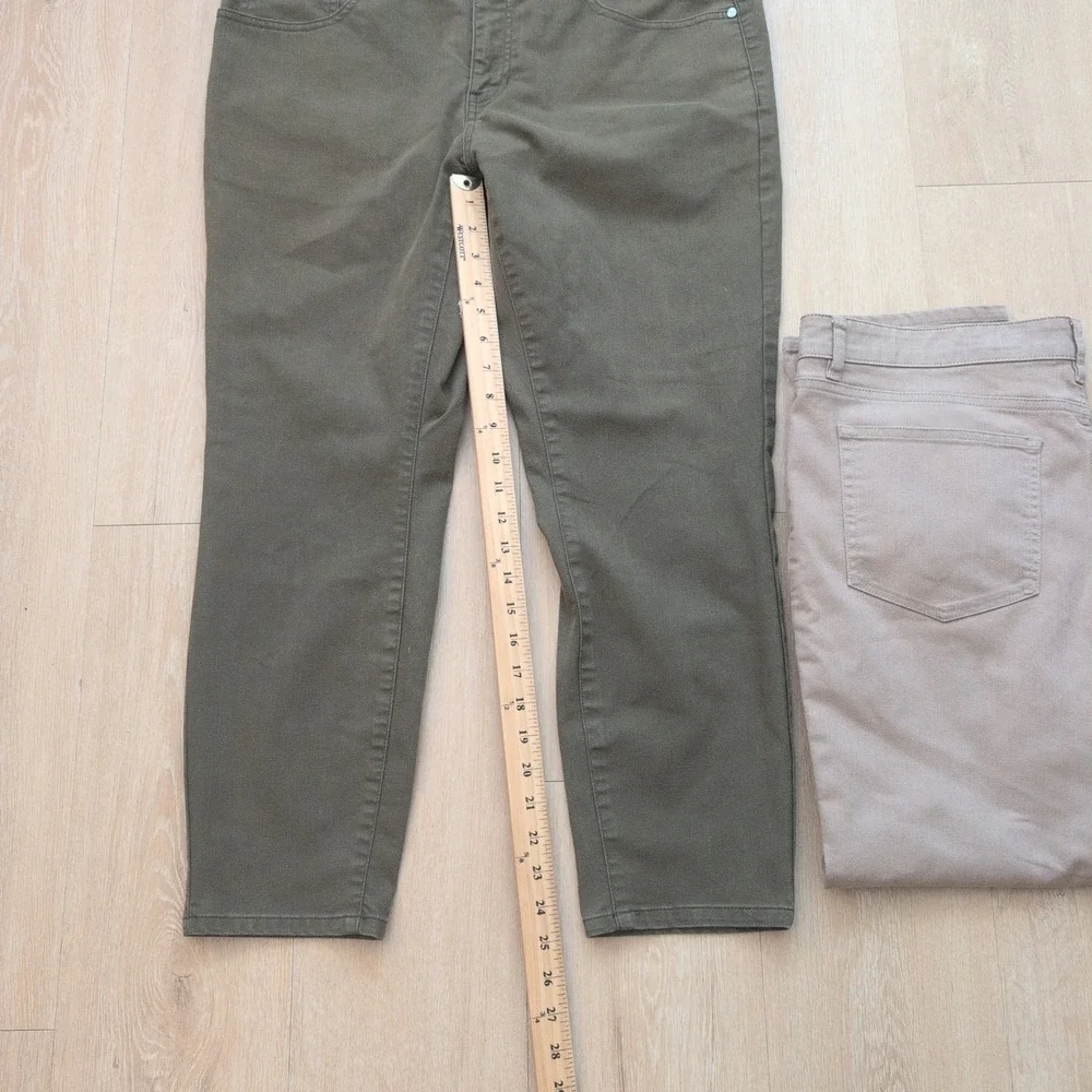 Under 510 Mens Tyson Slim Tapered Chino Pants 36x26 Olive Green Khaki Tan Bundle